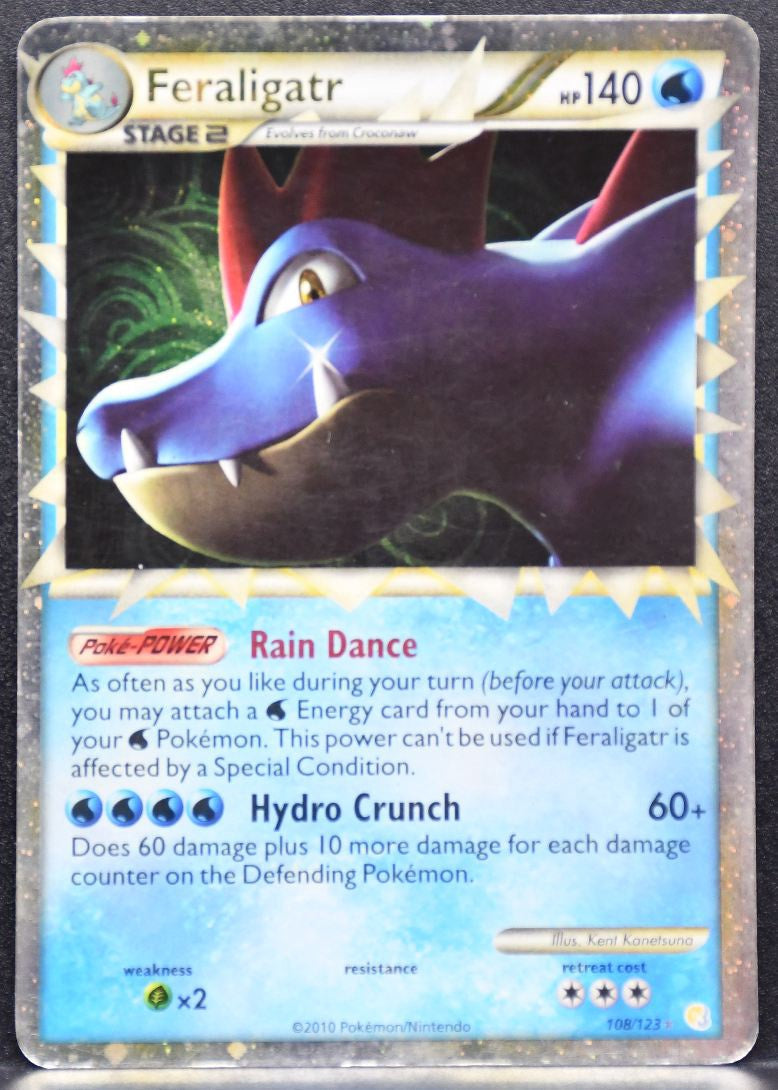 Pokémon Feraligatr HGSS: Base Set Damaged 108/123 DM English