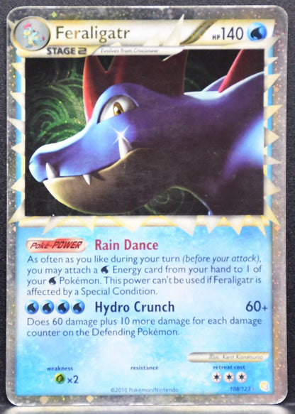 Pokémon Feraligatr HGSS: Base Set Damaged 108/123 DM English