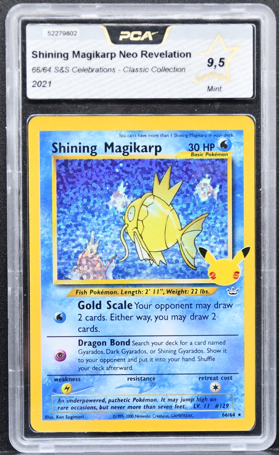 Pokémon Celebrations Classic Collection Shining Magikarp 66/64 Holofoil PCA 9.5