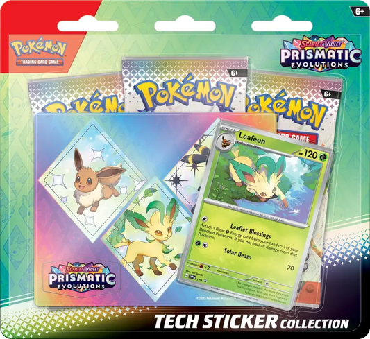 Pokemon TCG Prismatic Evolutions Tech Sticker Collection - Leafeon