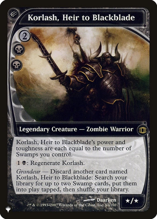 Korlash, Heir to Blackblade [LIST - 87/180]
