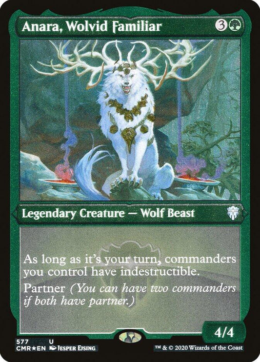 Anara, Wolvid Familiar (Foil Etched) [CMR - 577]