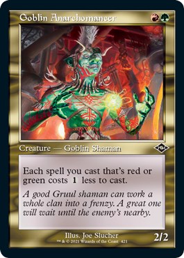 Goblin Anarchomancer Retro Frame Foil Etched