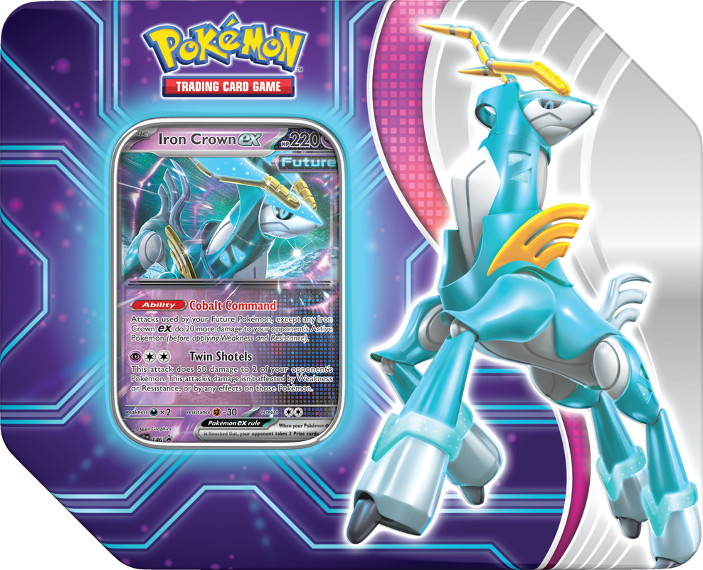 Pokemon TCG Paradox Destinies Tin - Iron Crown ex