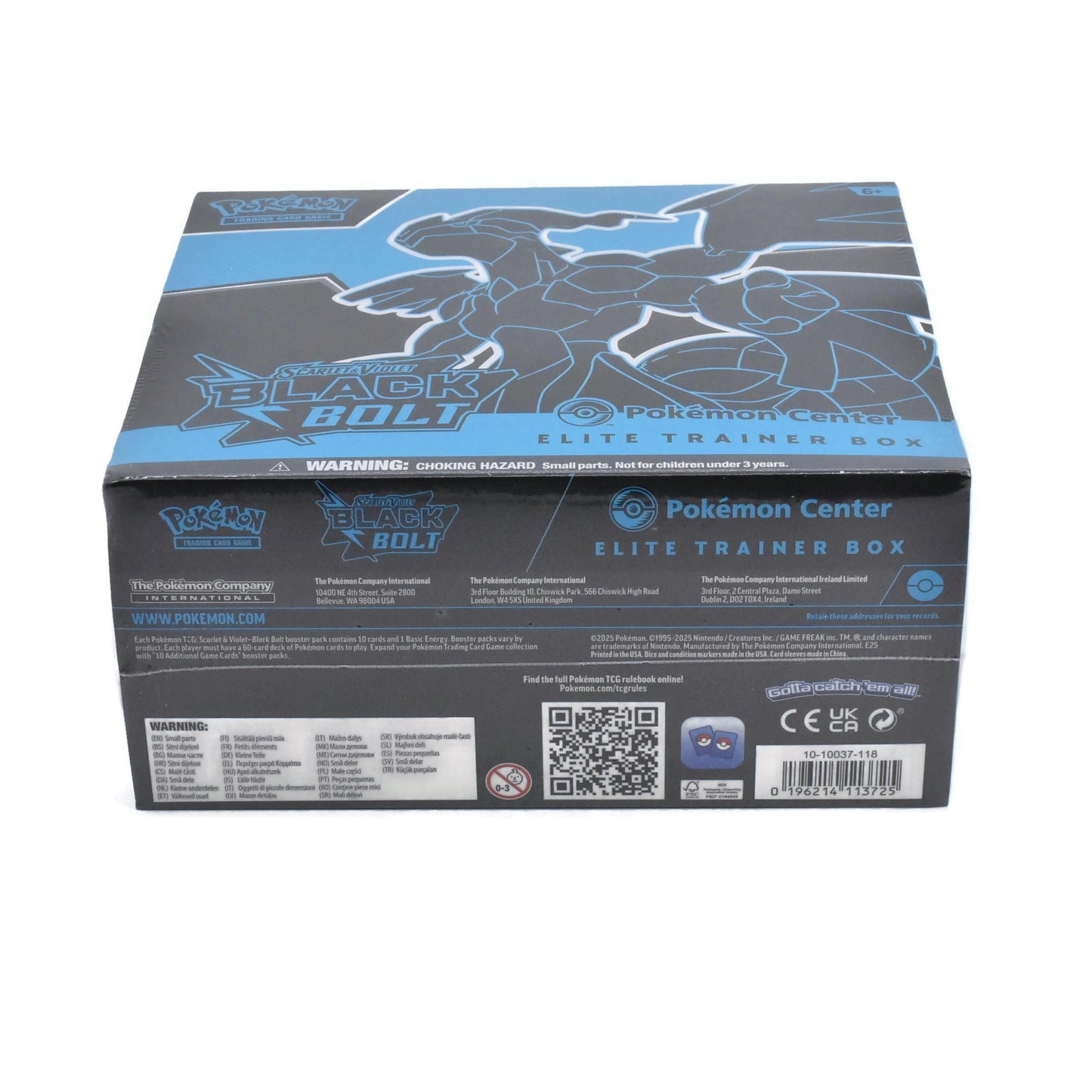 Pokémon TCG SEALED BLACK BOLT Pokemon Center ETB Elite Trainer Box New