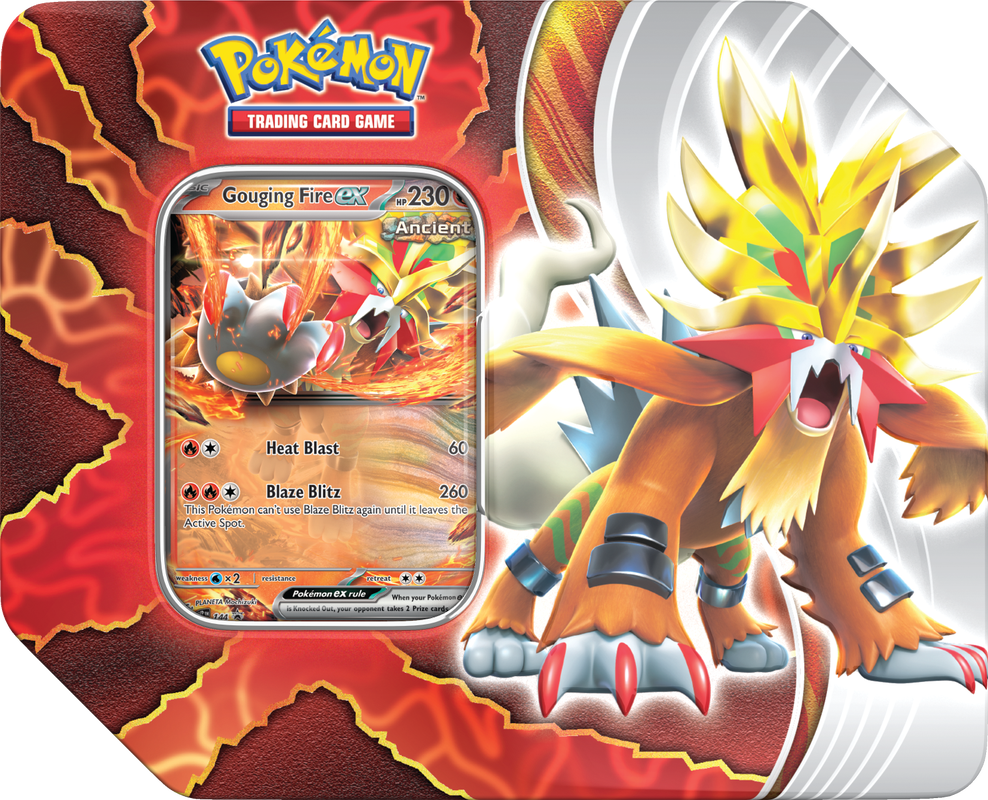 Pokemon TCG Paradox Destinies Tin - Gouging Fire ex