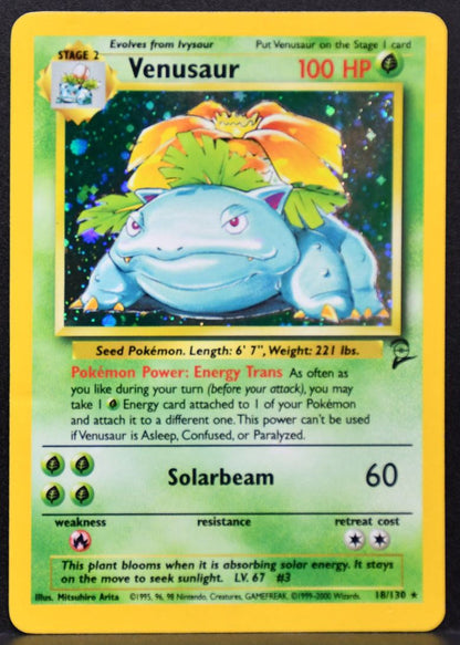 Pokémon Venusaur Base Set 2 18/130 MP Holofoil English