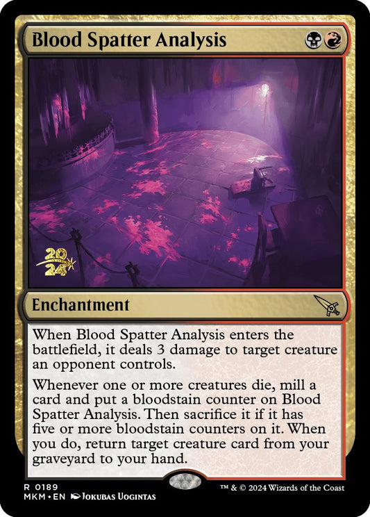 Blood Spatter Analysis [PRE - 189]