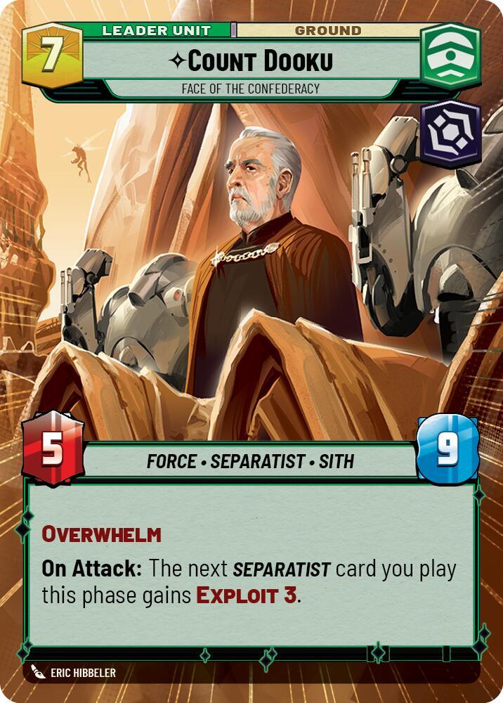 Count Dooku - Face of the Confederacy (Hyperspace) (Back)