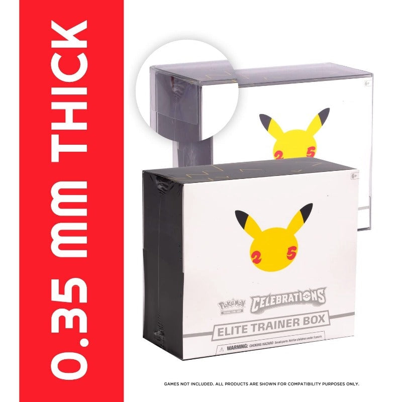 Pokemon ETB Elite Trainer Box w/ Sliding Lid Anti-UV - EVORETRO Acrylic Protector 4.0MM