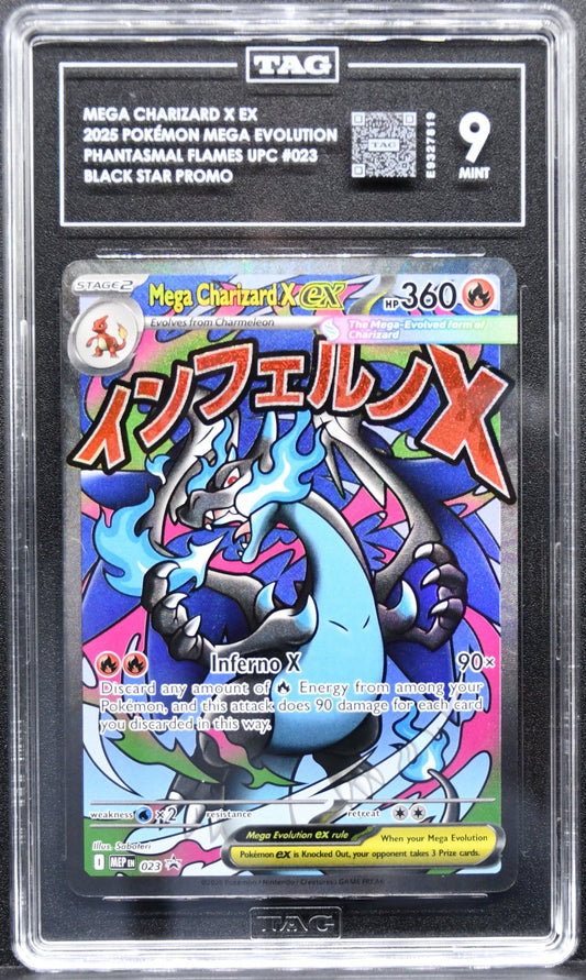 Pokémon Mega Evolution Promos Mega Charizard X ex 23 Promo Holofoil TAG 9