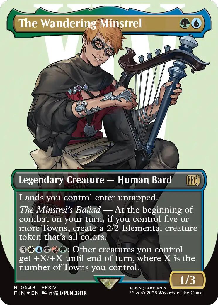 The Wandering Minstrel (Borderless) (Surge Foil) [FIN - 548]