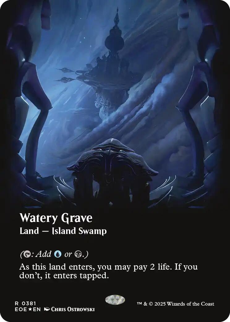 Watery Grave (Borderless) (Galaxy Foil) [EOE - 381]