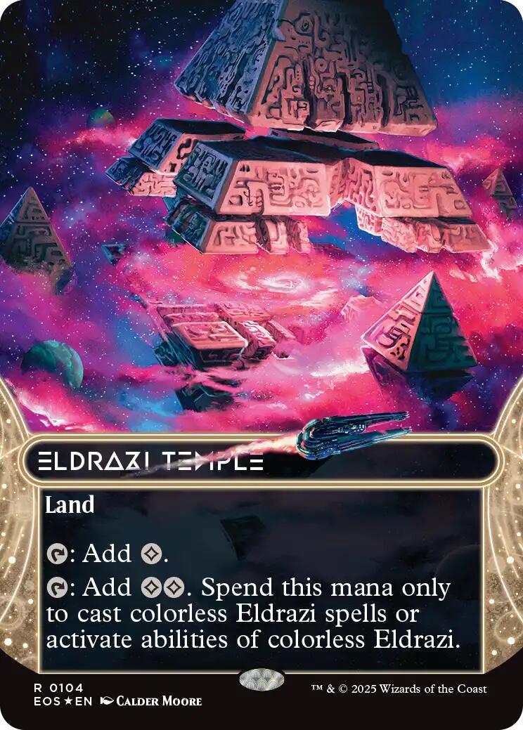 Eldrazi Temple (0104) (Borderless) (Galaxy Foil) [EOS - 104]