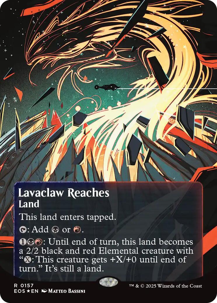 Lavaclaw Reaches (0157) (Borderless) (Galaxy Foil) [EOS - 157]