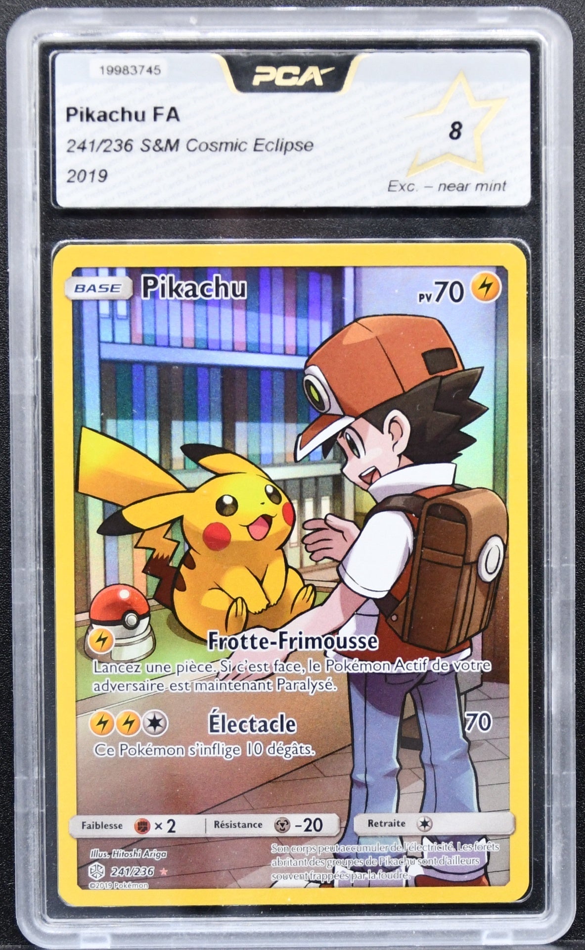 Pokémon Sun Moon Cosmic Eclipse Pikachu Full Art 241/236  Holofoil PCA 8 French