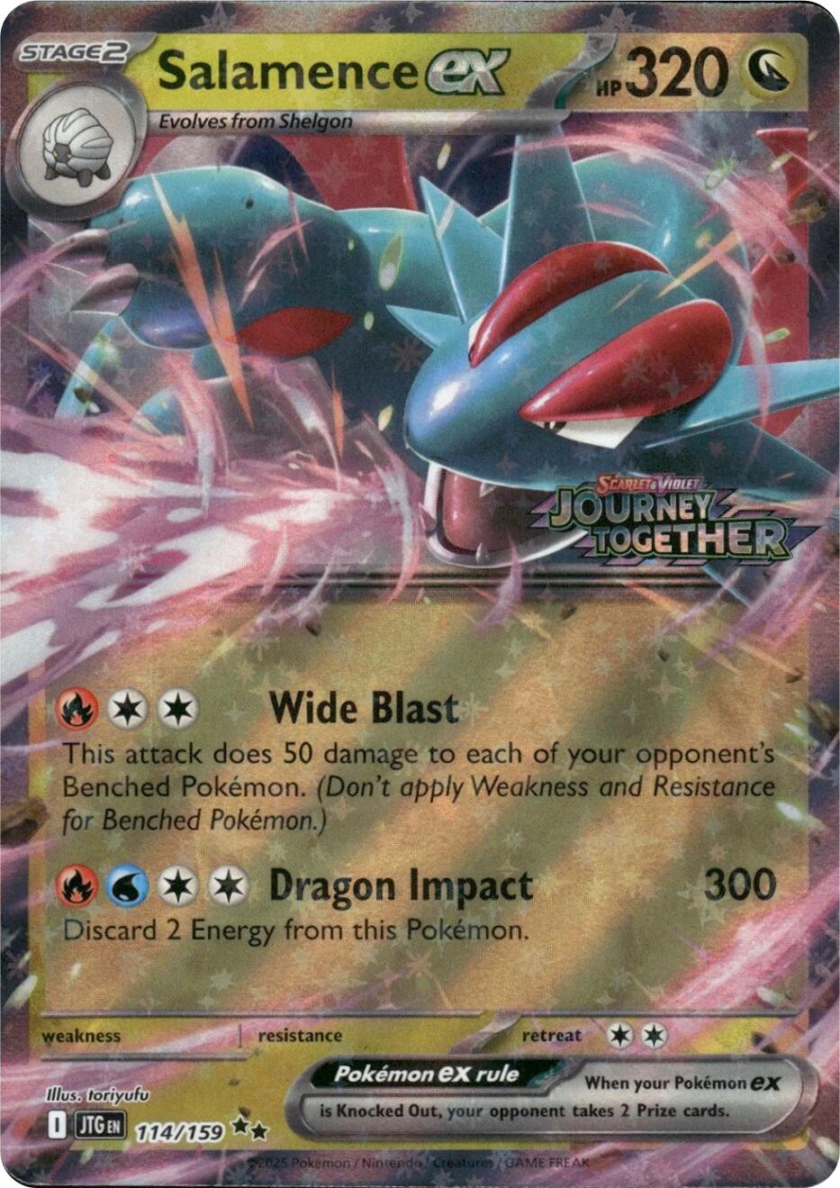 Salamence ex - 114/159 (Journey Together Stamped)