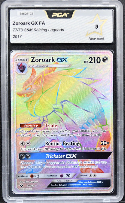 Pokémon Sun & Moon Shining Legends Zoroark GX (Full Art) 77/73  Holofoil PCA 9