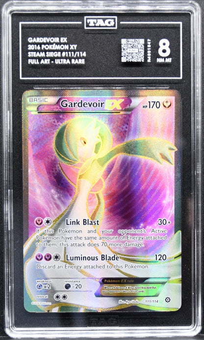 Pokémon Steam Siege Gardevoir Ex (Full Art) 111/114 Ultra Rare Holofoil TAG 8