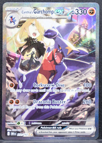 Pokémon Cynthia's Garchomp EX SV: Destined Rivals 232/182 LP English