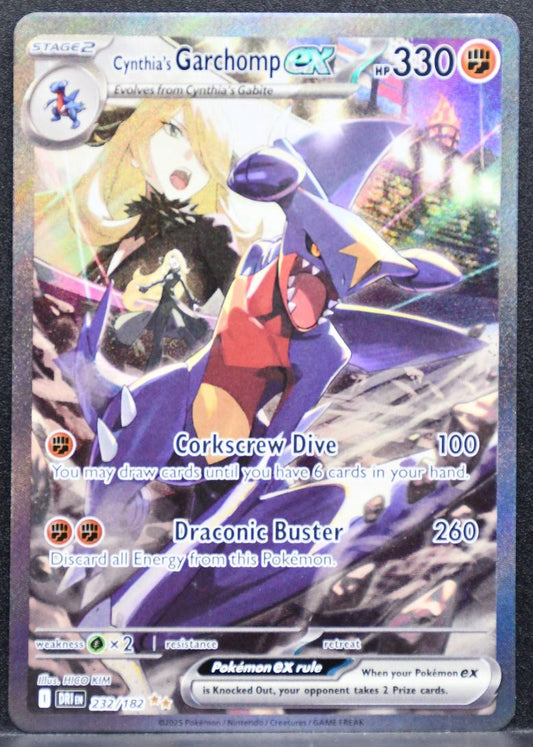 Pokémon Cynthia's Garchomp EX SV: Destined Rivals 232/182 LP English