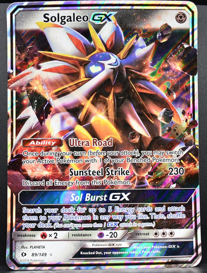 Pokémon Solgaleo GX JUMBO 89/149 LP Holofoil English