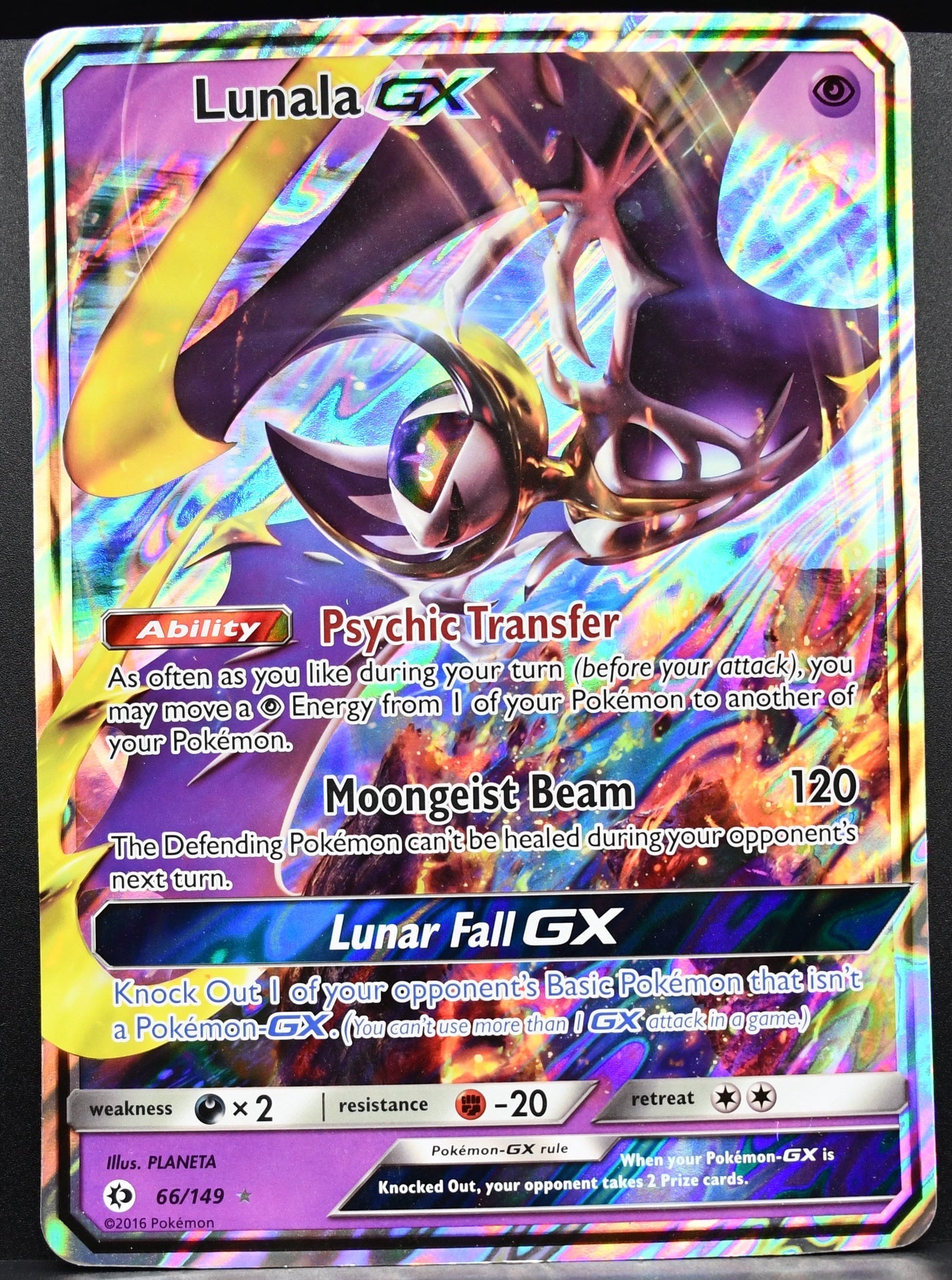 Pokémon Lunala GX JUMBO 66/149 HP Holofoil English