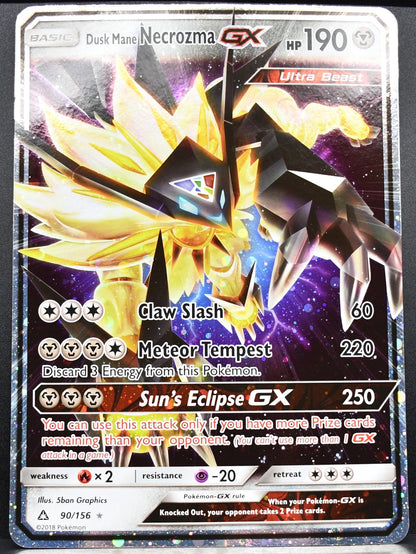 Pokémon Dusk Mane Necrozma GX JUMBO 90/156 MP Holofoil English