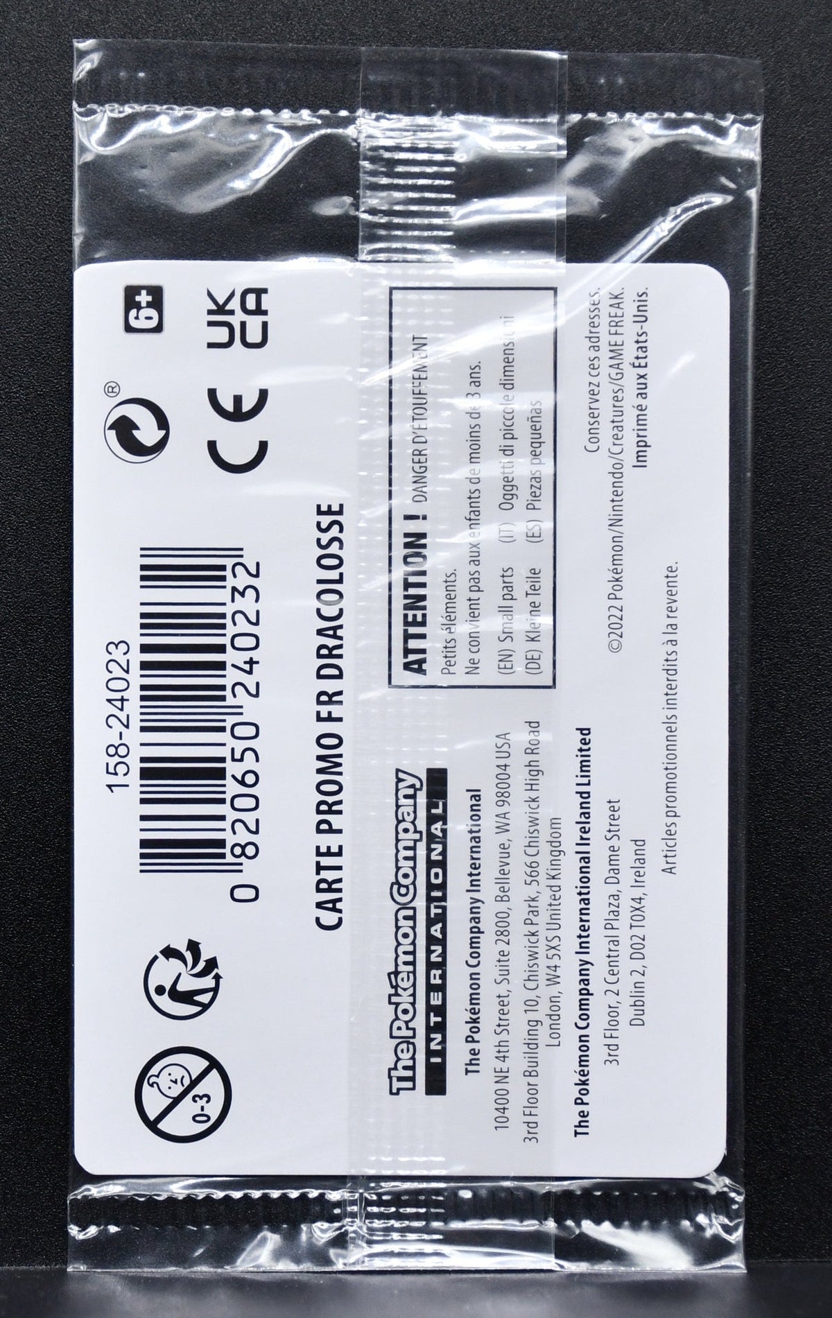 Pokémon Dracolosse 131/195 SEALED holofoil French