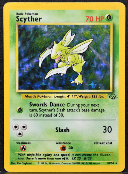 Pokemon TCG Scyther 10/64 Jungle Holofoil HP