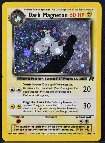 Pokemon TCG Dark Magneton 11/82 Team Rocket Holofoil HP