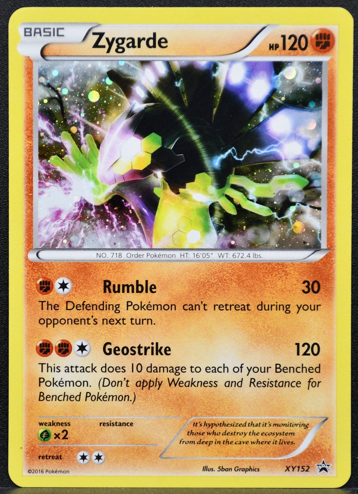 Pokemon TCG Zygarde XY152 Promo XY Holofoil LP