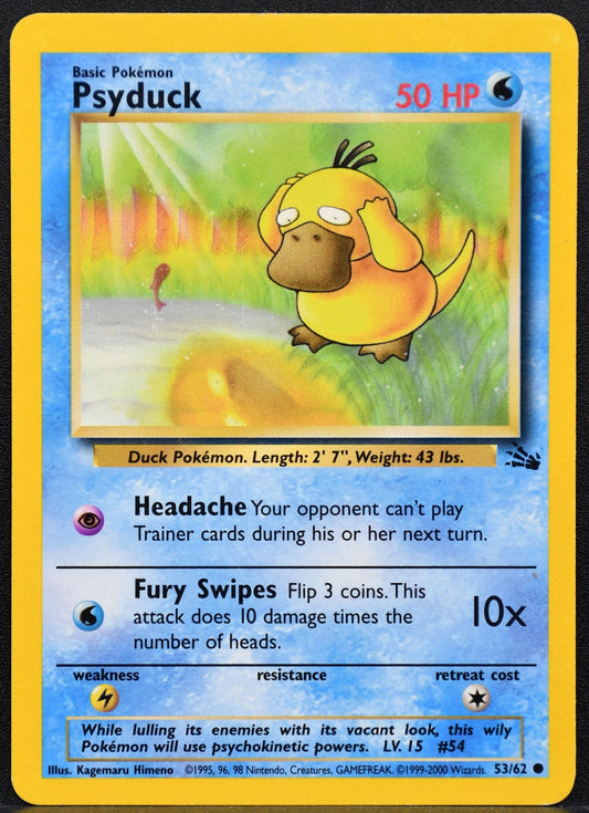 Pokemon TCG Psyduck 53/62 Fossil MP