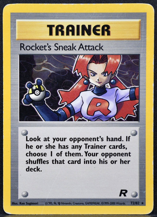 Pokemon TCG Rocket's Sneak Attack 72/82 Team Rocket Damaged