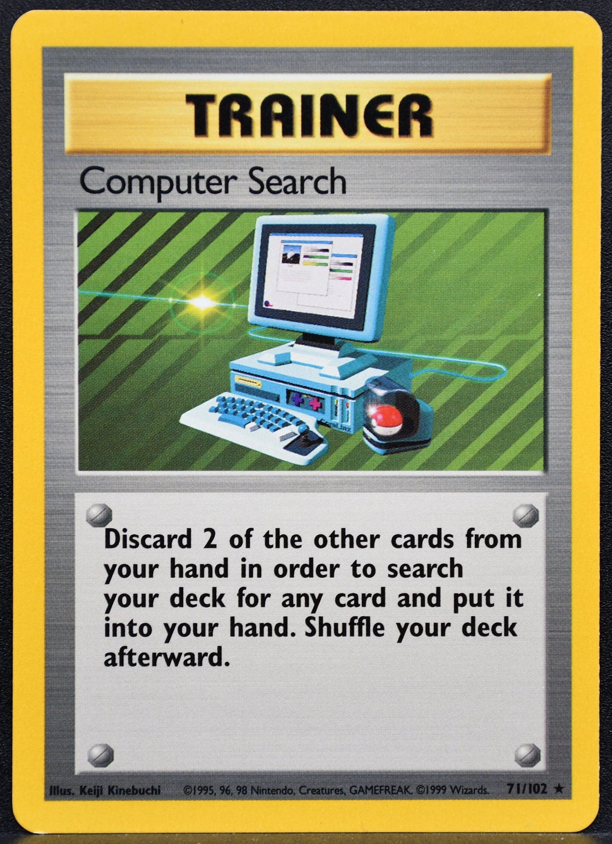 Pokemon TCG Computer Search 71/102 Base Set MP