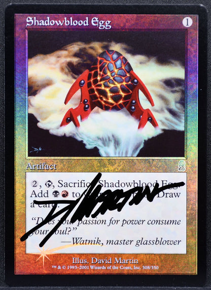 MTG Shadowblood Egg Odyssey Foil Signed David Martin NM