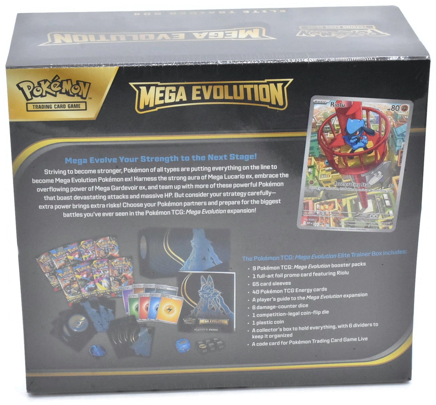 Pokemon TCG Mega Evolutions Elite Trainer Box Mega Lucario Factory Sealed