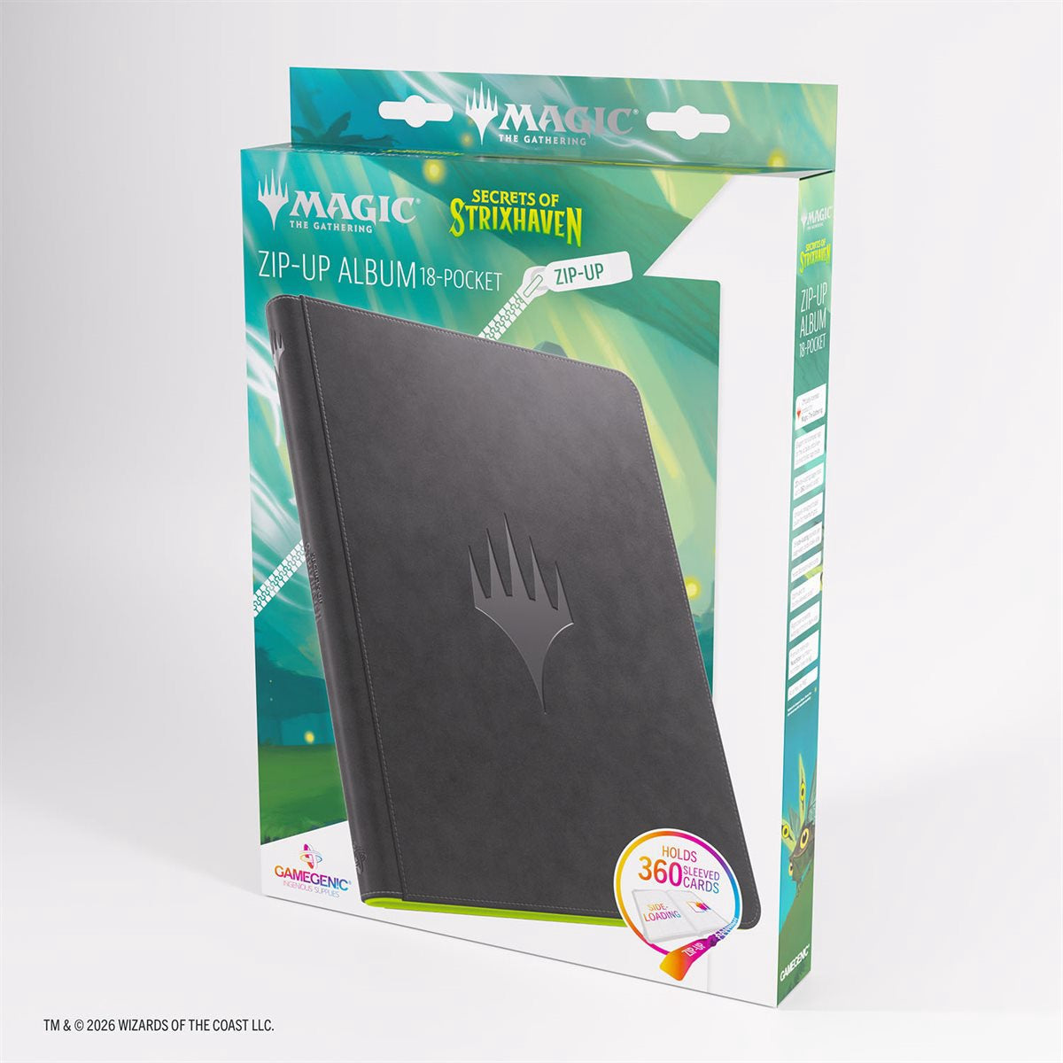 Binder: Zip-Up Album: 18 pkt: Magic: The Gathering-Secrets of Strixhaven: Black / Green
