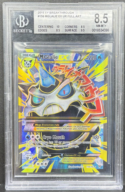 Pokemon TCG M Glalie EX BREAKthrough Beckett 8.5