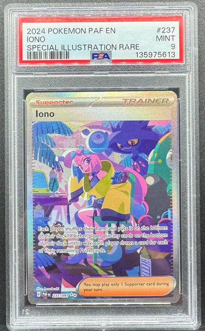 Pokemon TCG Iono 237/091 Paldean Fates PSA 9