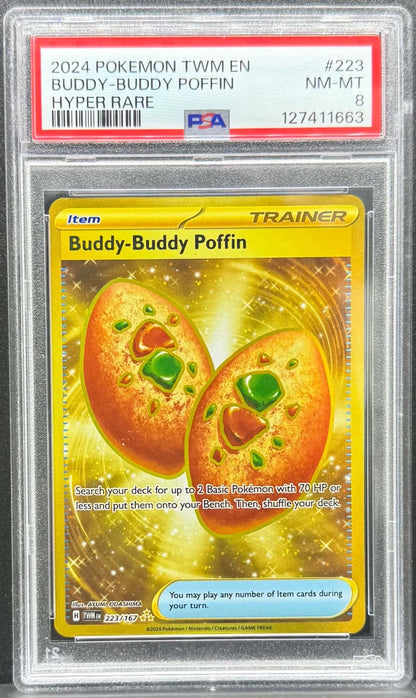 Pokemon TCG Buddy-Buddy Poffin Twilight Masquerade 223/167 PSA 8