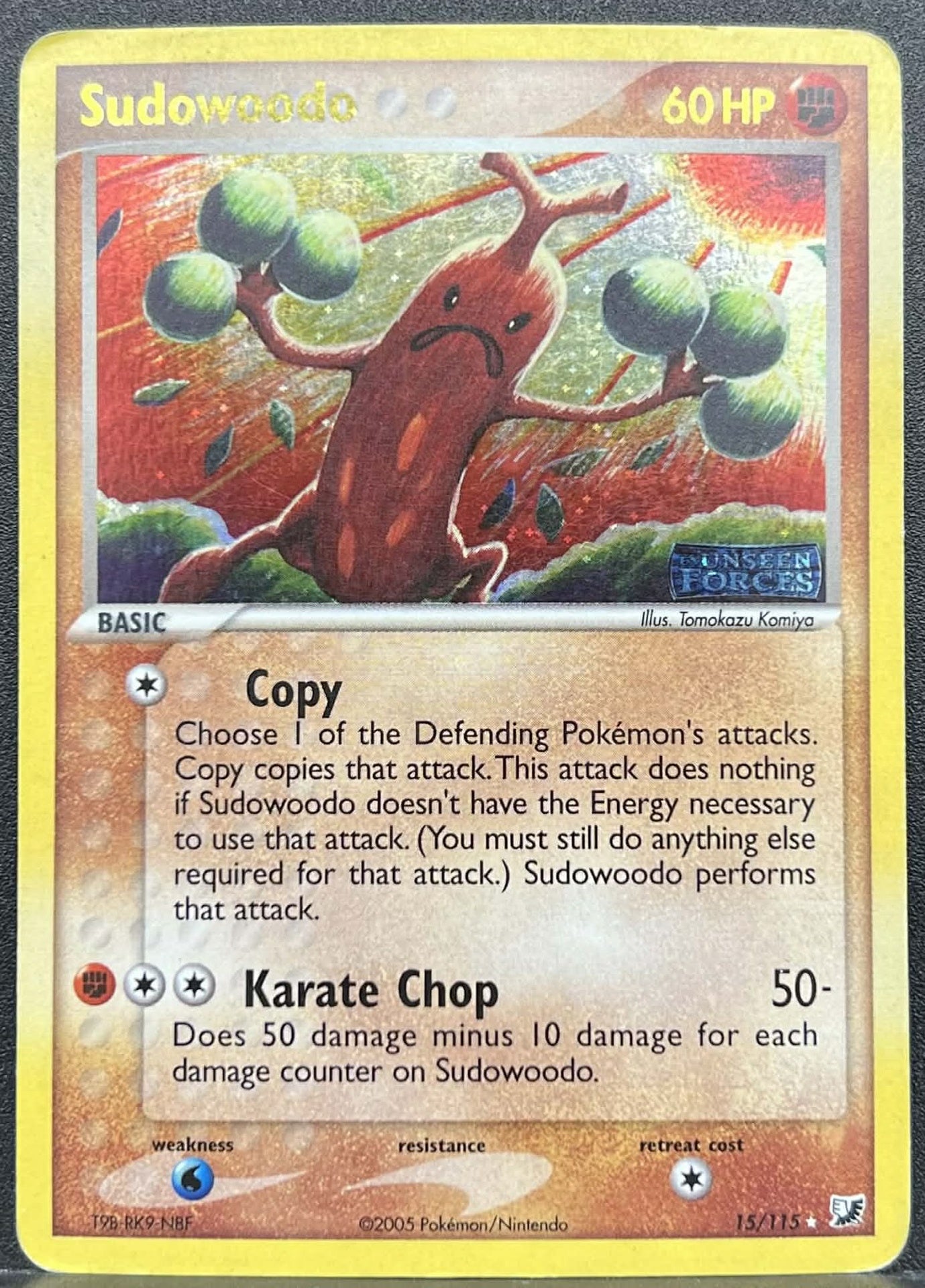 Pokémon TCG Sudowoodo 15/115 Holo Stamped Unseen Forces MP