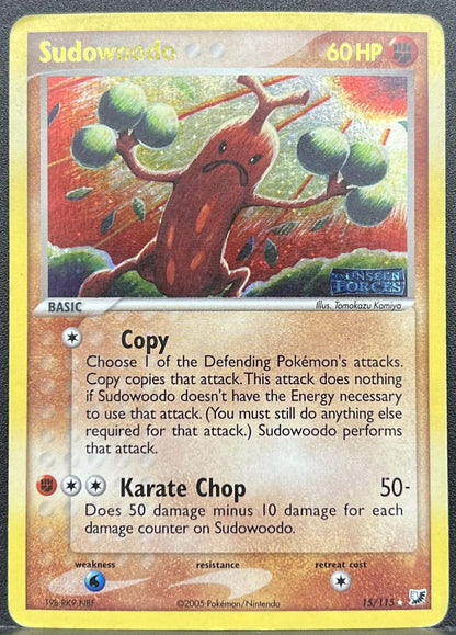Pokémon TCG Sudowoodo 15/115 Holo Stamped Unseen Forces MP