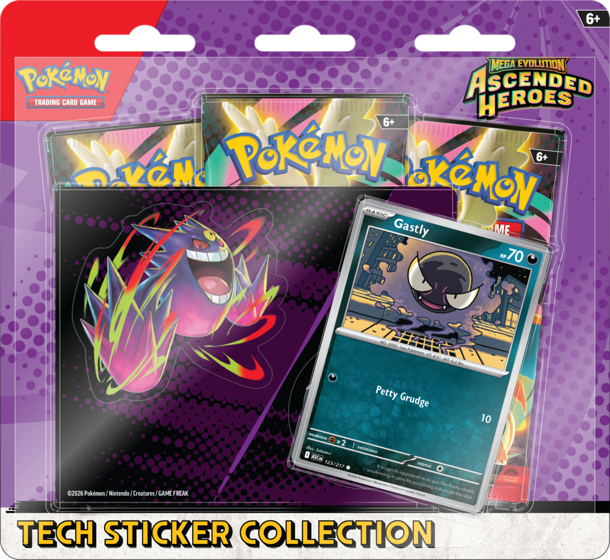 Pokemon TCG ME2.5 Ascended Heroes Tech Sticker Collection Gastly (EN)