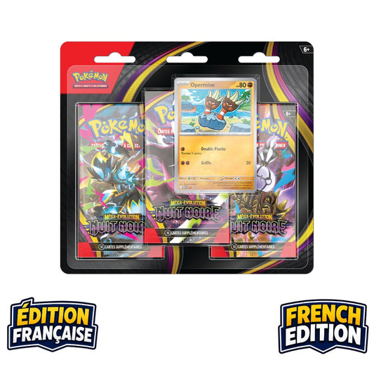 Pokemon TCG ME05 Pitch Black 3 Pack Blister (FR)