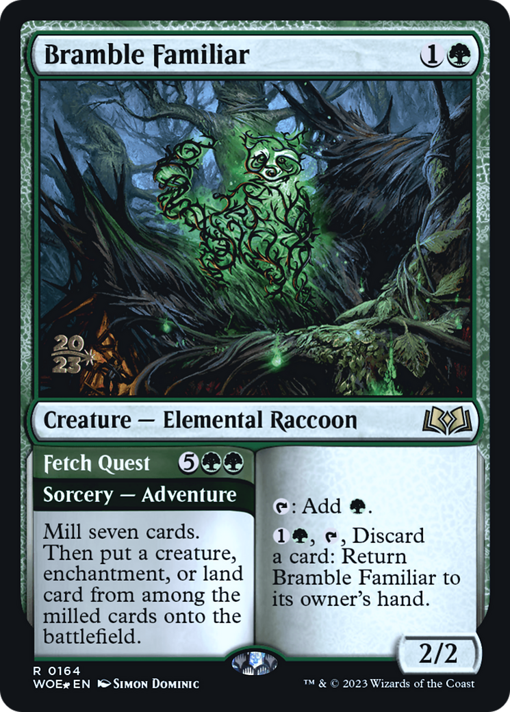 Bramble Familiar // Fetch Quest [Wilds of Eldraine Prerelease Promos]