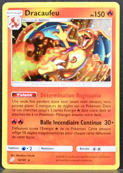 Pokémon Dracaufeu French Sun & Moon: Team Up 14/181 LP Holofoil French