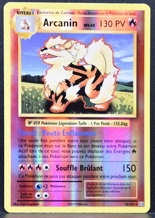 Pokémon Arcanin French XY: Evolutions 18/108 MP Reverse Holofoil French