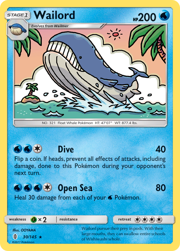 Wailord (30/145) [Sun & Moon: Guardians Rising]