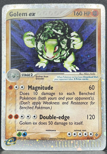 Pokémon TCG Golem ex 91/97 EX Dragon Holo MP